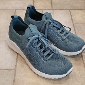Aetrex Carly Arch Support Knit  Teal Sneakers